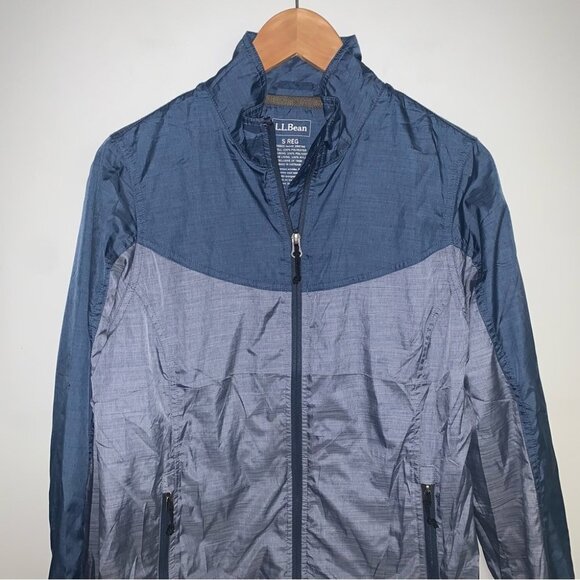 L.L. Bean "Casco Bay' Windbreaker Women's Size Small Blue/Grey Light Jacket NWOT - Picture 4 of 10